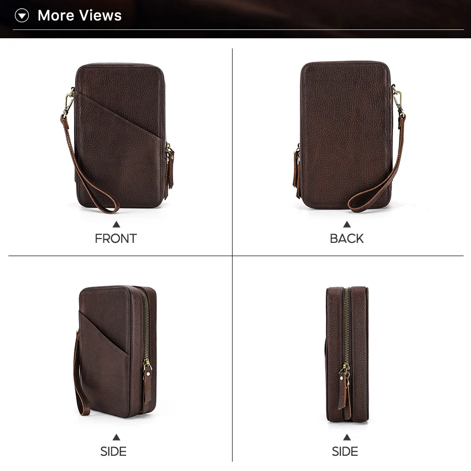 Genuine Leather Portable USB Data Cable Storage Bag Earphone Case Electronic Accessories Gadgets Digital Organizer Box Pouch