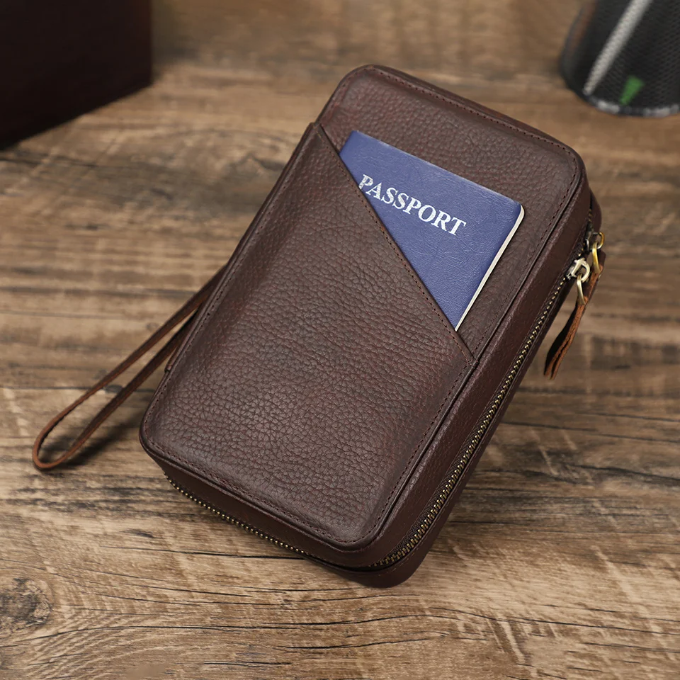 Genuine Leather Portable USB Data Cable Storage Bag Earphone Case Electronic Accessories Gadgets Digital Organizer Box Pouch