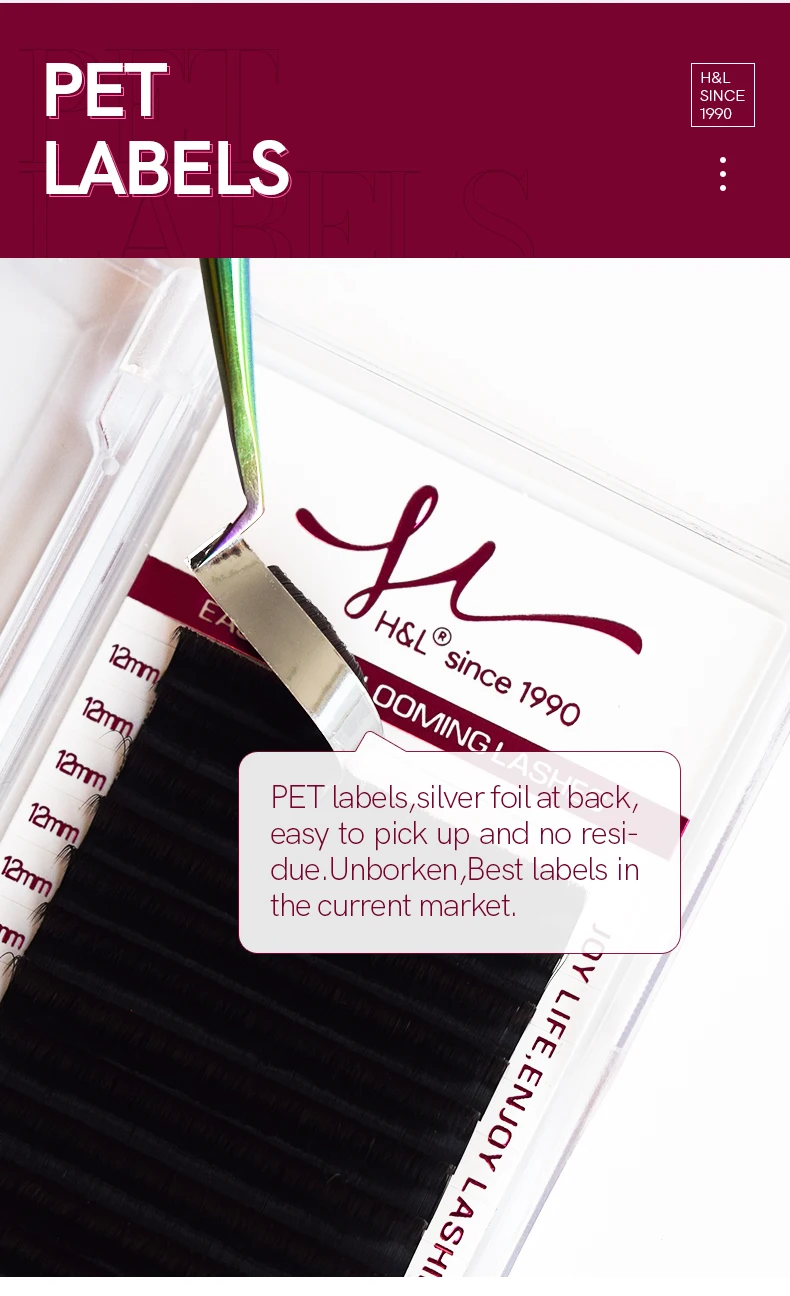 H&L SINCE 1990 Easy Fan Lashes Volume Extensions 7-20mm Fast Blooming Flowering Pre-bonded Lashes Natural Cilia Silk Lashes