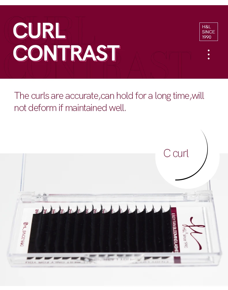 H&L SINCE 1990 Easy Fan Lashes Volume Extensions 7-20mm Fast Blooming Flowering Pre-bonded Lashes Natural Cilia Silk Lashes