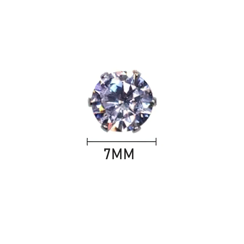 Unisex Magnetic Stud Earrings Round Crystal Rhinestone Clip Earrings Women Men Non Piercing Fake Earring Fashion Jewelry
