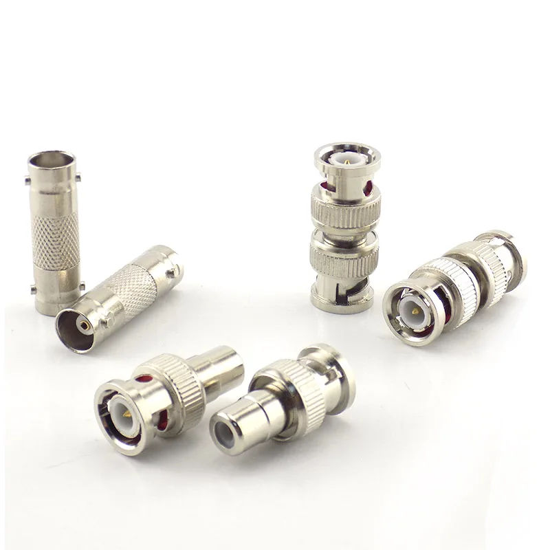 2/5/10Pcs BNC Female Connector to Female BNC Male to Male RCA Female BNC Female to RCA Male Adapter Plug for System CCTV Camera
