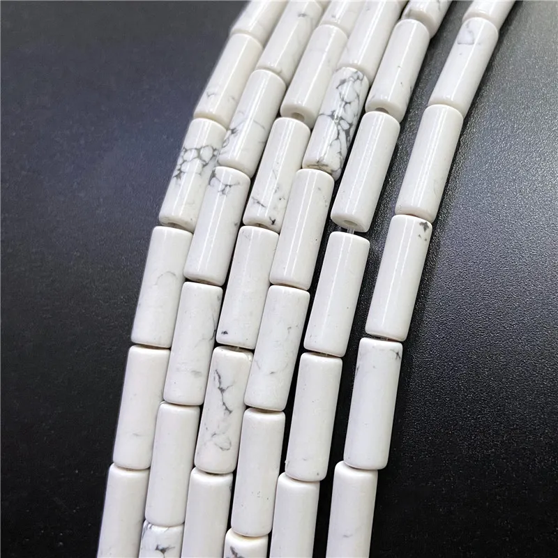 4x13mm Natural Semi-precious Stone Loose Spacer Beads Strands Tube Beads Jewelry Making Accessories DIY Manual Cylindrical Beads