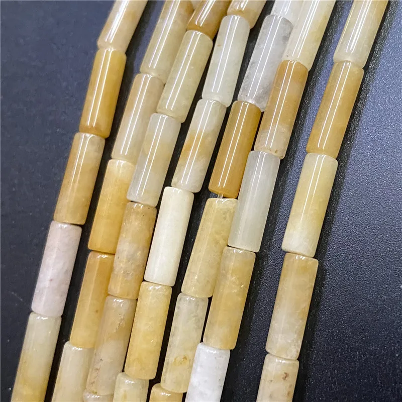 4x13mm Natural Semi-precious Stone Loose Spacer Beads Strands Tube Beads Jewelry Making Accessories DIY Manual Cylindrical Beads