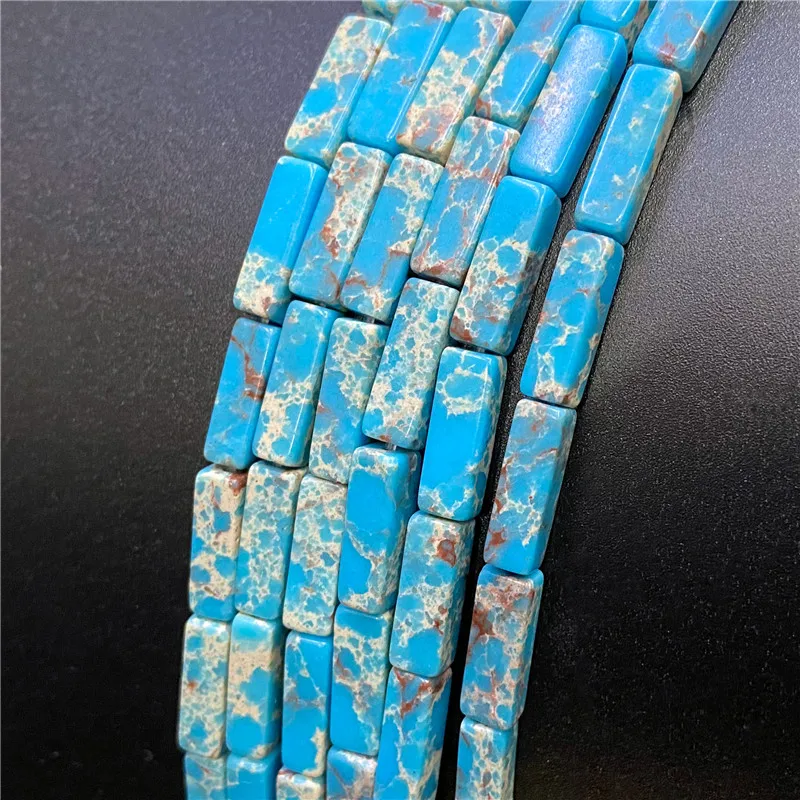 4x13mm Natural Semi-precious Stone Loose Spacer Beads Strands Tube Beads Jewelry Making Accessories DIY Manual Cylindrical Beads