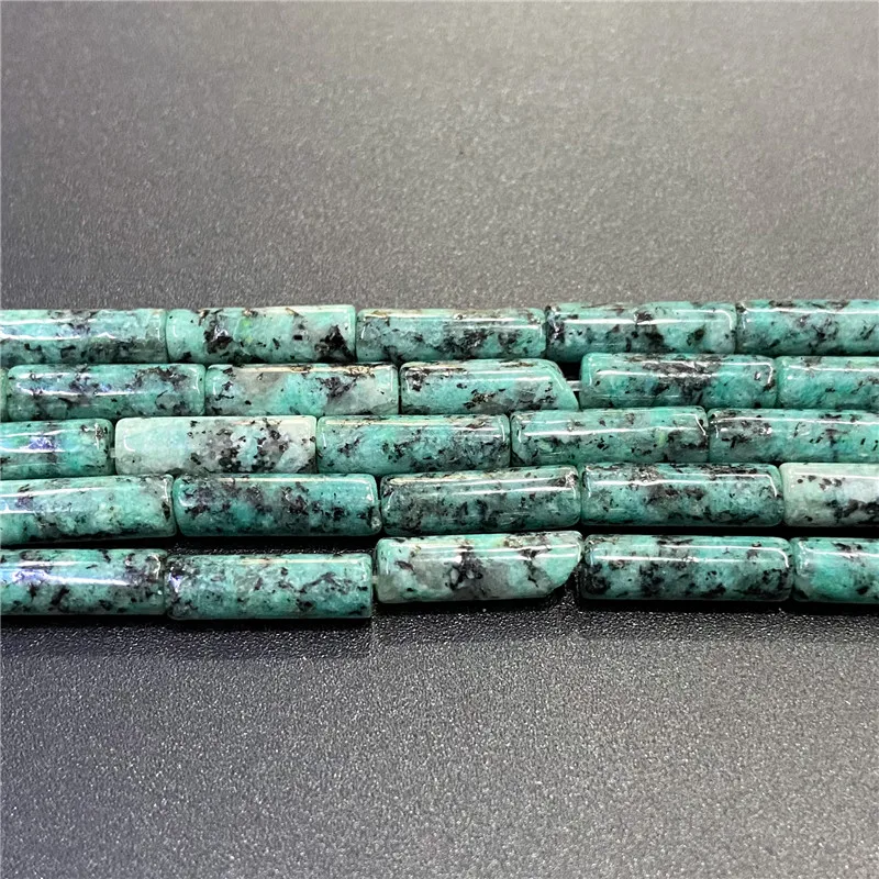 4x13mm Natural Semi-precious Stone Loose Spacer Beads Strands Tube Beads Jewelry Making Accessories DIY Manual Cylindrical Beads