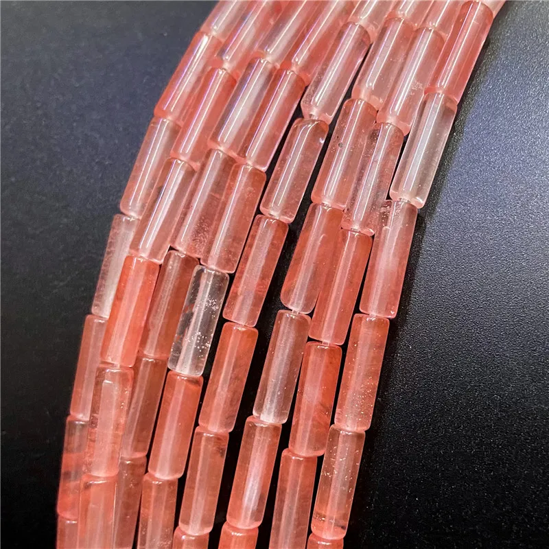 4x13mm Natural Semi-precious Stone Loose Spacer Beads Strands Tube Beads Jewelry Making Accessories DIY Manual Cylindrical Beads