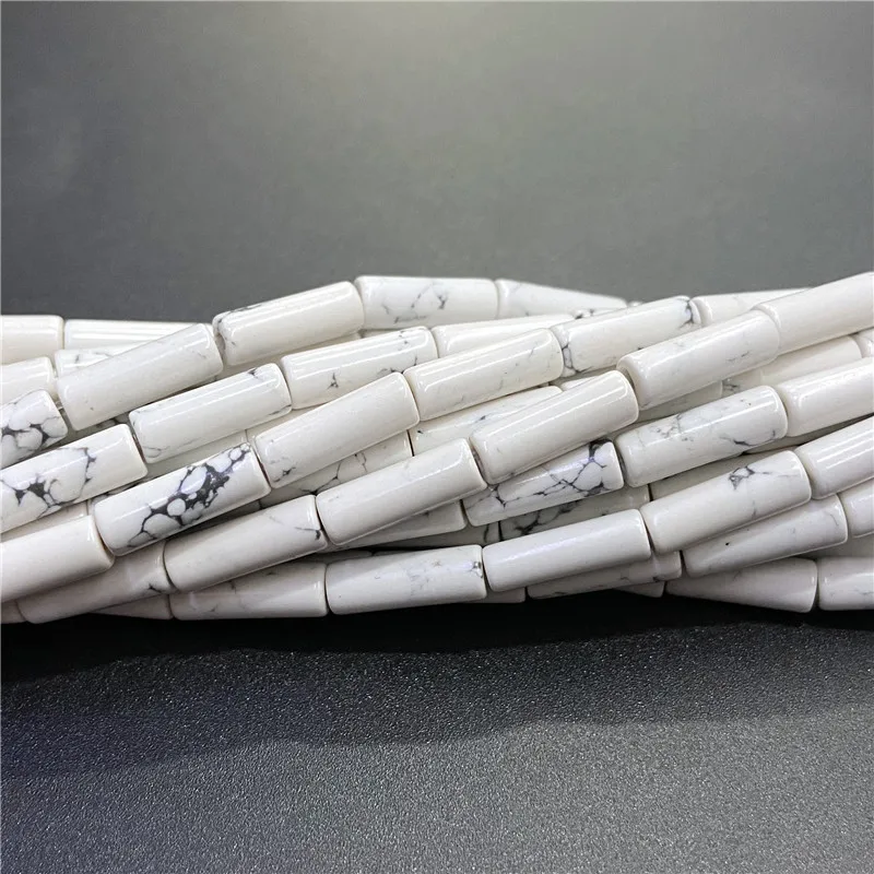 4x13mm Natural Semi-precious Stone Loose Spacer Beads Strands Tube Beads Jewelry Making Accessories DIY Manual Cylindrical Beads