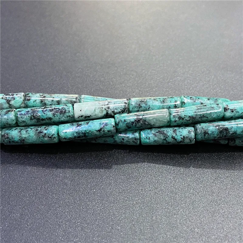 4x13mm Natural Semi-precious Stone Loose Spacer Beads Strands Tube Beads Jewelry Making Accessories DIY Manual Cylindrical Beads