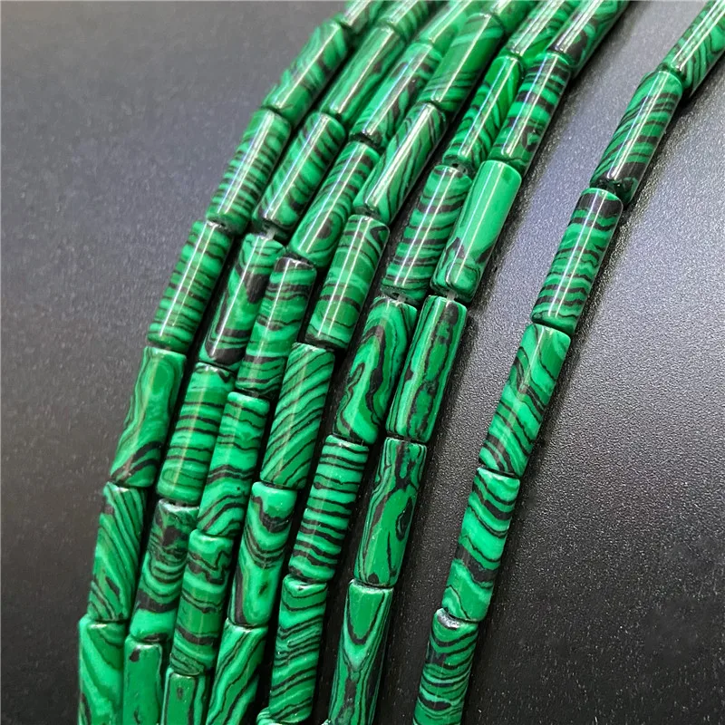 4x13mm Natural Semi-precious Stone Loose Spacer Beads Strands Tube Beads Jewelry Making Accessories DIY Manual Cylindrical Beads