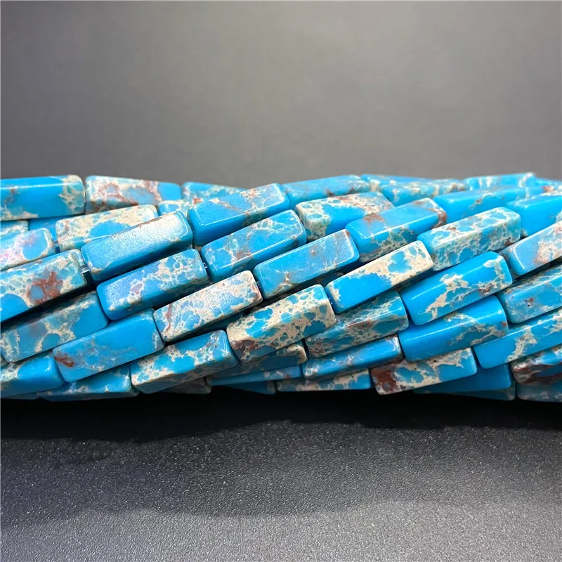 4x13mm Natural Semi-precious Stone Loose Spacer Beads Strands Tube Beads Jewelry Making Accessories DIY Manual Cylindrical Beads