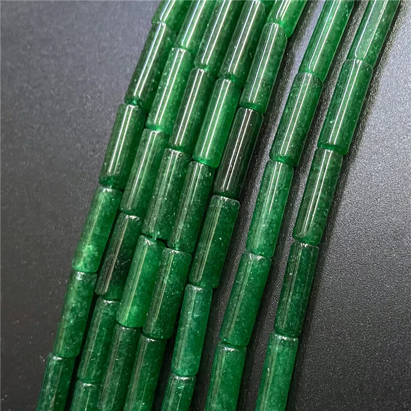 4x13mm Natural Semi-precious Stone Loose Spacer Beads Strands Tube Beads Jewelry Making Accessories DIY Manual Cylindrical Beads