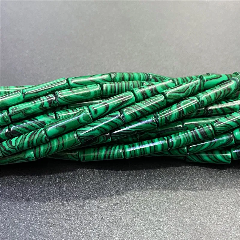 4x13mm Natural Semi-precious Stone Loose Spacer Beads Strands Tube Beads Jewelry Making Accessories DIY Manual Cylindrical Beads