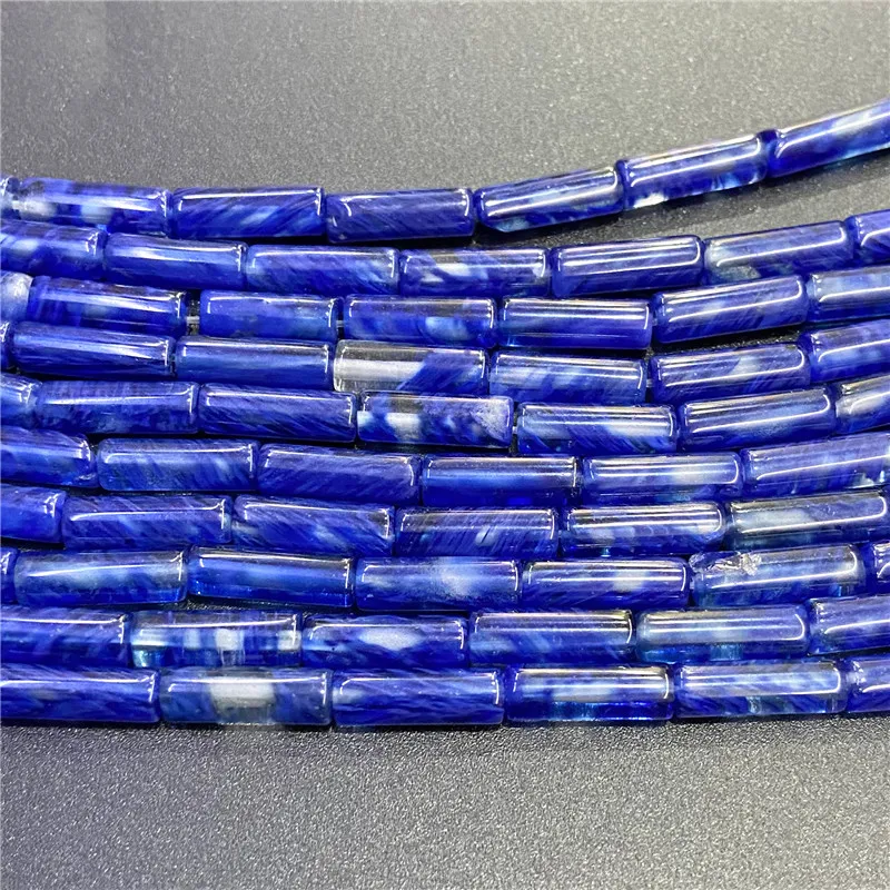 4x13mm Natural Semi-precious Stone Loose Spacer Beads Strands Tube Beads Jewelry Making Accessories DIY Manual Cylindrical Beads