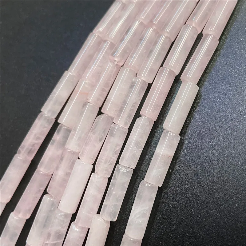 4x13mm Natural Semi-precious Stone Loose Spacer Beads Strands Tube Beads Jewelry Making Accessories DIY Manual Cylindrical Beads
