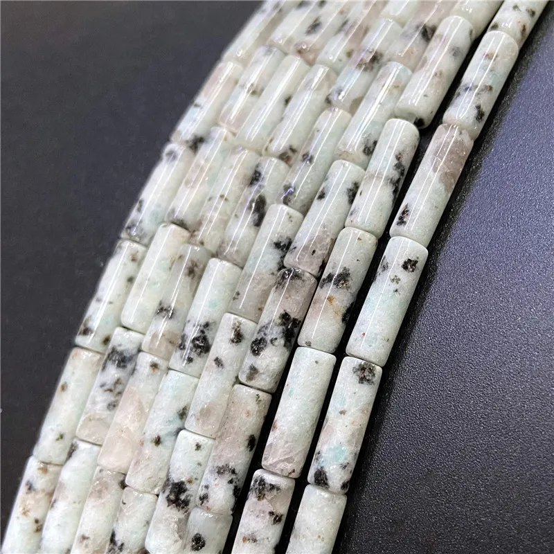 4x13mm Natural Semi-precious Stone Loose Spacer Beads Strands Tube Beads Jewelry Making Accessories DIY Manual Cylindrical Beads