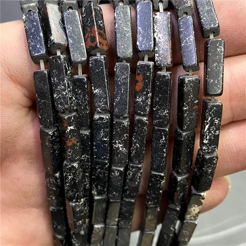 4x13mm Natural Semi-precious Stone Loose Spacer Beads Strands Tube Beads Jewelry Making Accessories DIY Manual Cylindrical Beads
