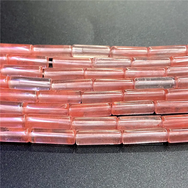 4x13mm Natural Semi-precious Stone Loose Spacer Beads Strands Tube Beads Jewelry Making Accessories DIY Manual Cylindrical Beads