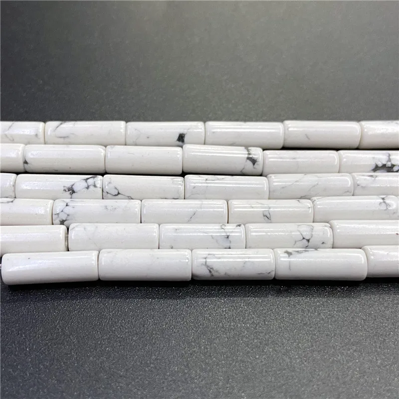 4x13mm Natural Semi-precious Stone Loose Spacer Beads Strands Tube Beads Jewelry Making Accessories DIY Manual Cylindrical Beads