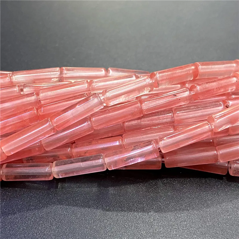 4x13mm Natural Semi-precious Stone Loose Spacer Beads Strands Tube Beads Jewelry Making Accessories DIY Manual Cylindrical Beads