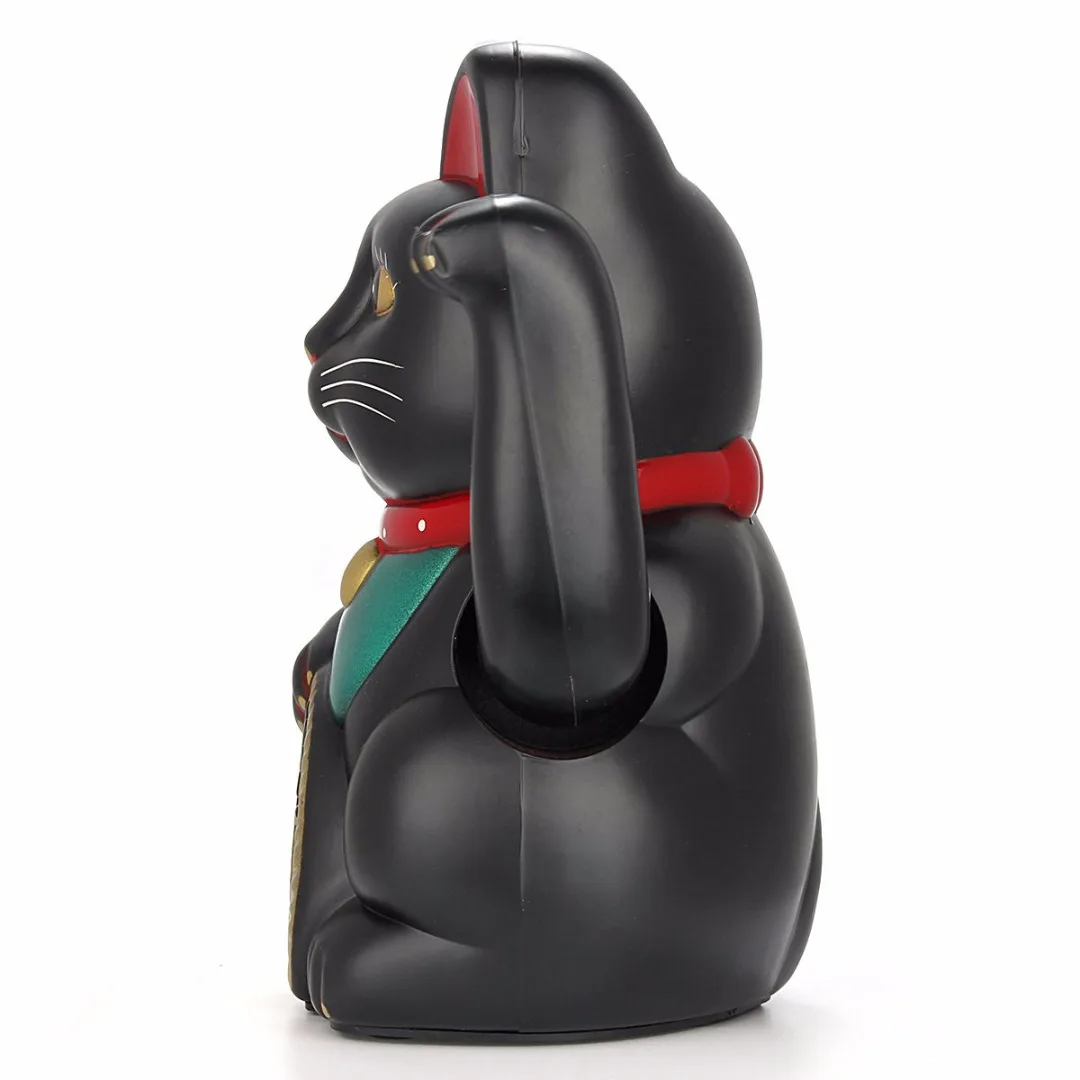 5"/6"H Chinese Feng Shui Beckoning Cat Wealth White Waving Fortune Lucky Cat Gold Silver Best Gift for Good Room Decors 5 Colors