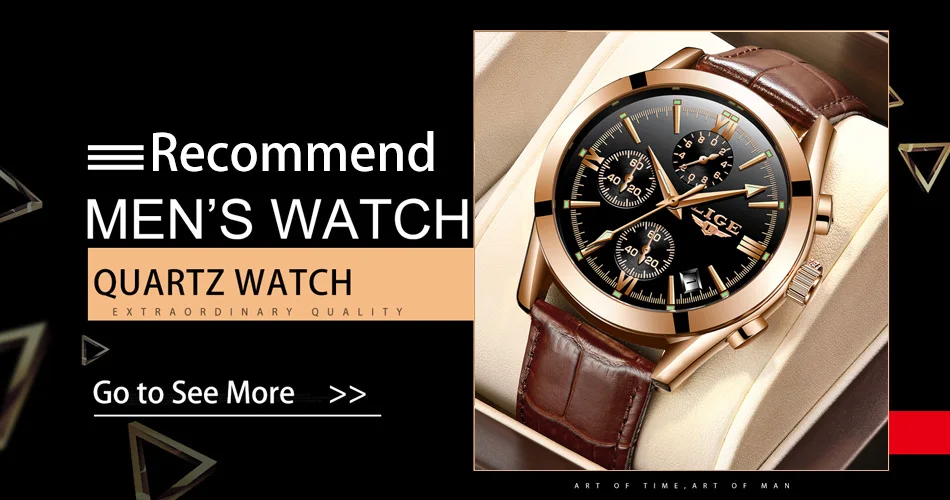 2025 New Mens Watches LIGE Top Brand Luxury Leather Casual Quartz Watch Men's Sport Waterproof Clock Watch Relogio Masculino+Box