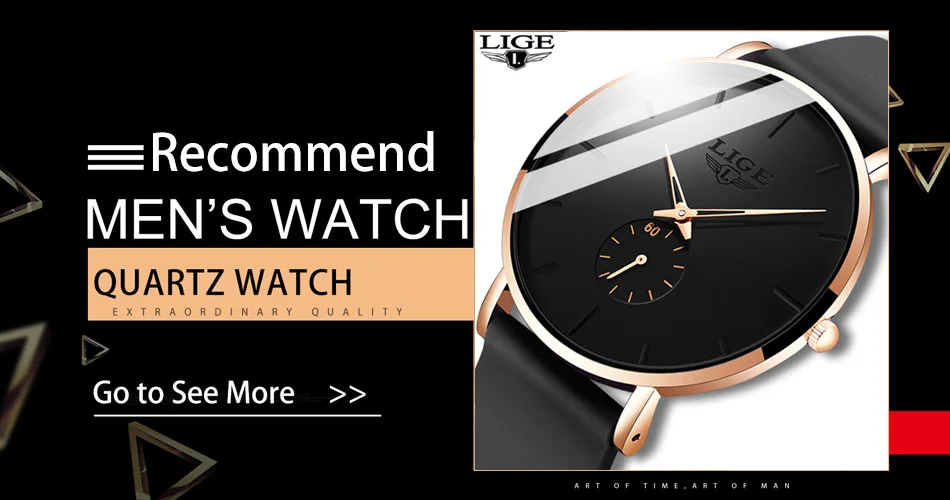 2025 New Mens Watches LIGE Top Brand Luxury Leather Casual Quartz Watch Men's Sport Waterproof Clock Watch Relogio Masculino+Box
