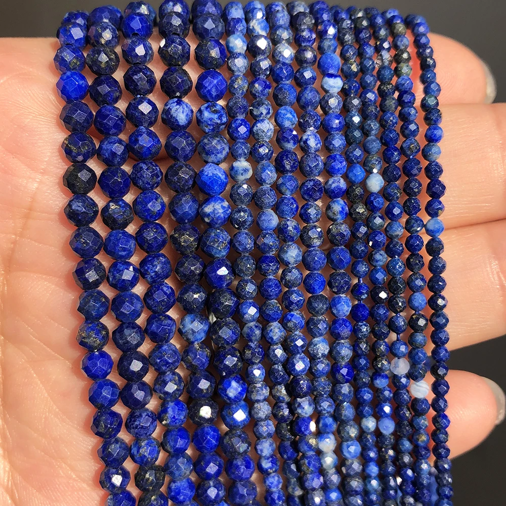 Natural Faceted Agates Moonstone Tourmaline Prehnites Jades Stone Beads For Jewelry DIY Making Bracelet Accessories 15'' 2 3 4mm