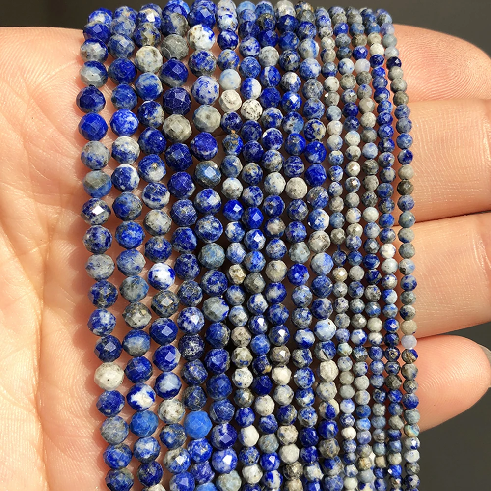 Natural Faceted Agates Moonstone Tourmaline Prehnites Jades Stone Beads For Jewelry DIY Making Bracelet Accessories 15'' 2 3 4mm