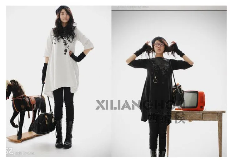 New Fashion Long Glove Arm Cover Classic Black and White Striped Fingerless Cotton Long Wristband
