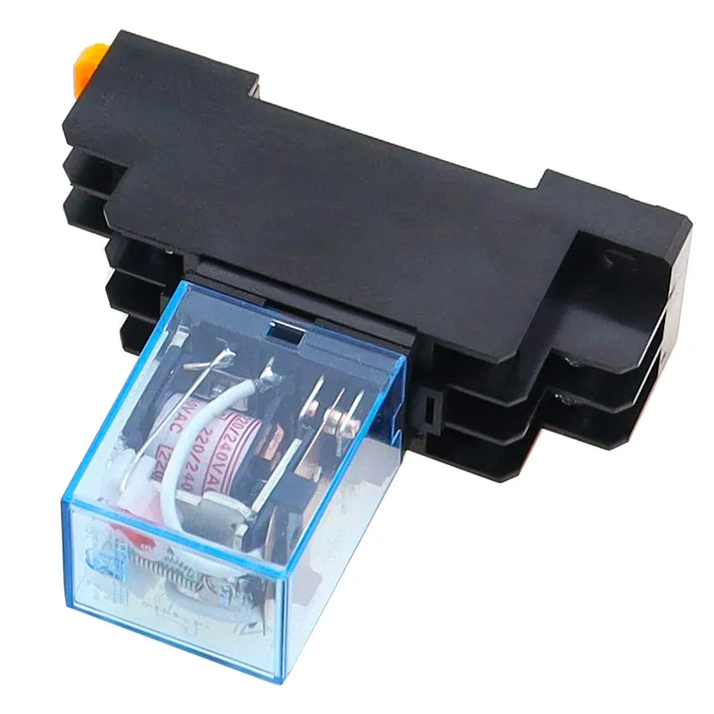 DC12V 24V 36V 48V 110V 220V 10A 8PIN Coil Power Relay DPDT LY2NJ HH62P HHC68A-2Z With Socket Base