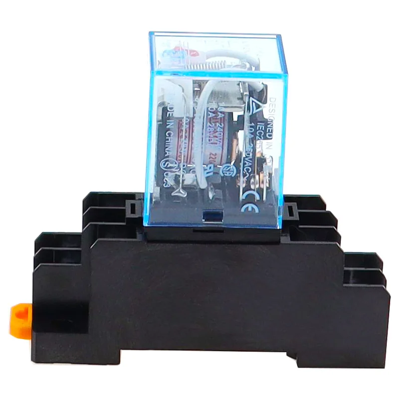 DC12V 24V 36V 48V 110V 220V 10A 8PIN Coil Power Relay DPDT LY2NJ HH62P HHC68A-2Z With Socket Base