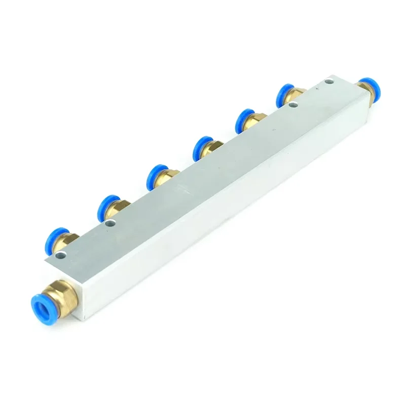 Pushfit 8mm 2/3/4/5/6/7/8/9/10 Ways Pneumatic Air Manifold Block Splitter 20x25mm With Couplers