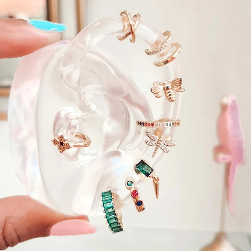 925 Sterling Silver Needle Niche Classic Colorful Zircon Hoop Earrings Women Delicate Charm Jewelry Huggie Earring Accessories