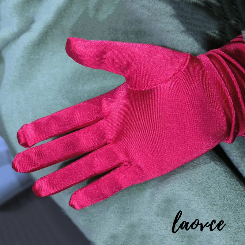 65CM 70CM Lengthen Satin Gloves Women Wedding Evening Party Etiquette Long Gloves Performance Clothing Accessories Mittens T181