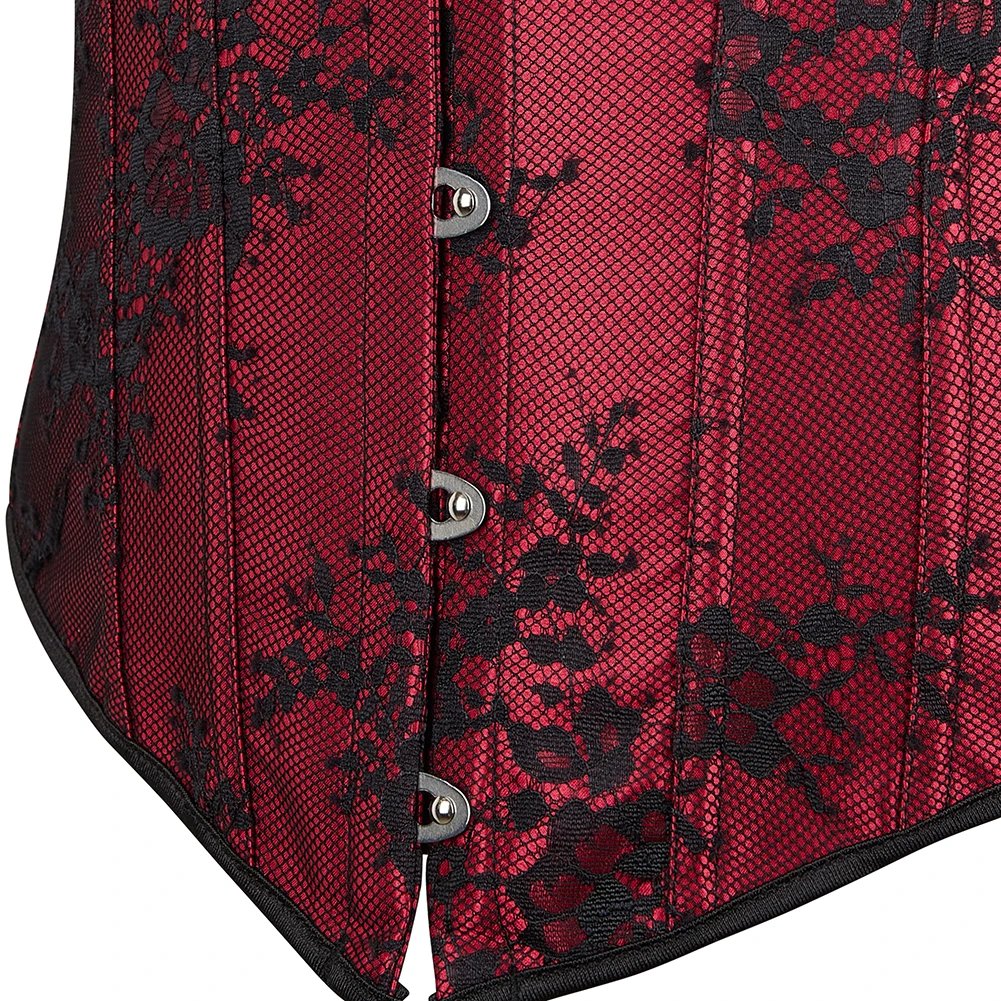 Lace Sleeves Off Shoulder Floral Overbust Corset Princess Elegant Corsets Victorian Women Sexy Bustier Showgirl Party Costume