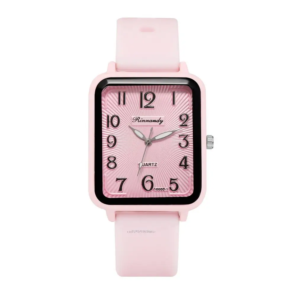 Fashion Lady Hot Sales Brands Watches Leisure Rectangle Digital Simple Women Quartz Watch Sports Silicone Strap Ladies Clock