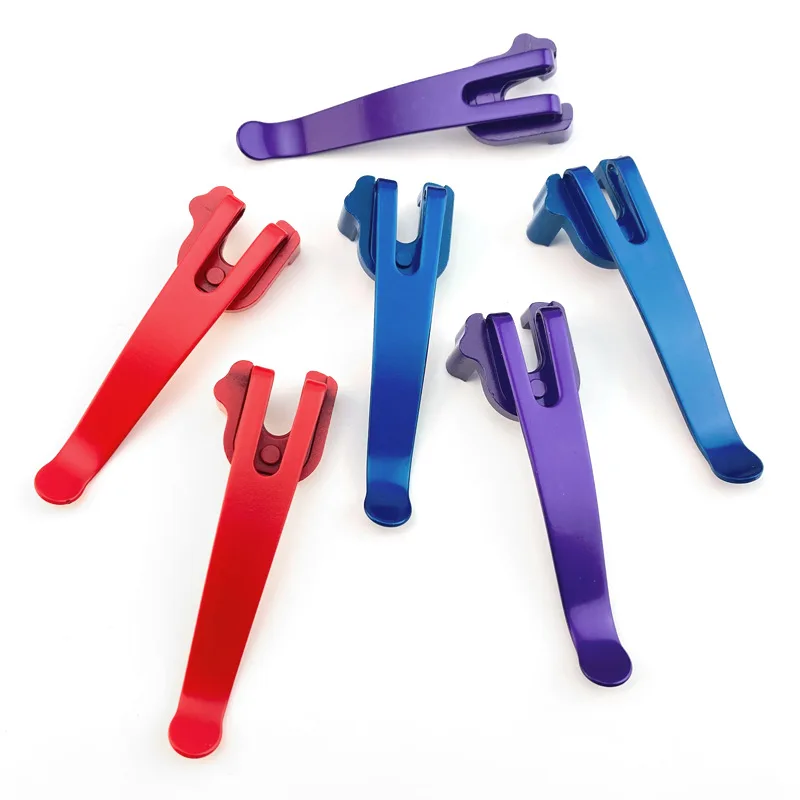 6 Colors With Screw Stainless Steel Knife Deep Carry Pocket Clip Back Clamp for 91MM Victorinox Swiss Army Make Accessories Part