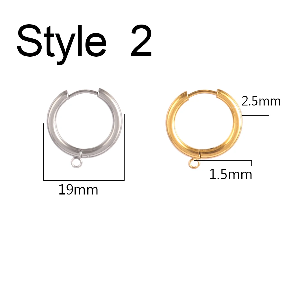 10pcs/Lot 316 Stainless Steel Earring Ear Hoop Earring Hooks French Earrings Making Hoops DIY Jewelry Making Earring Accessories