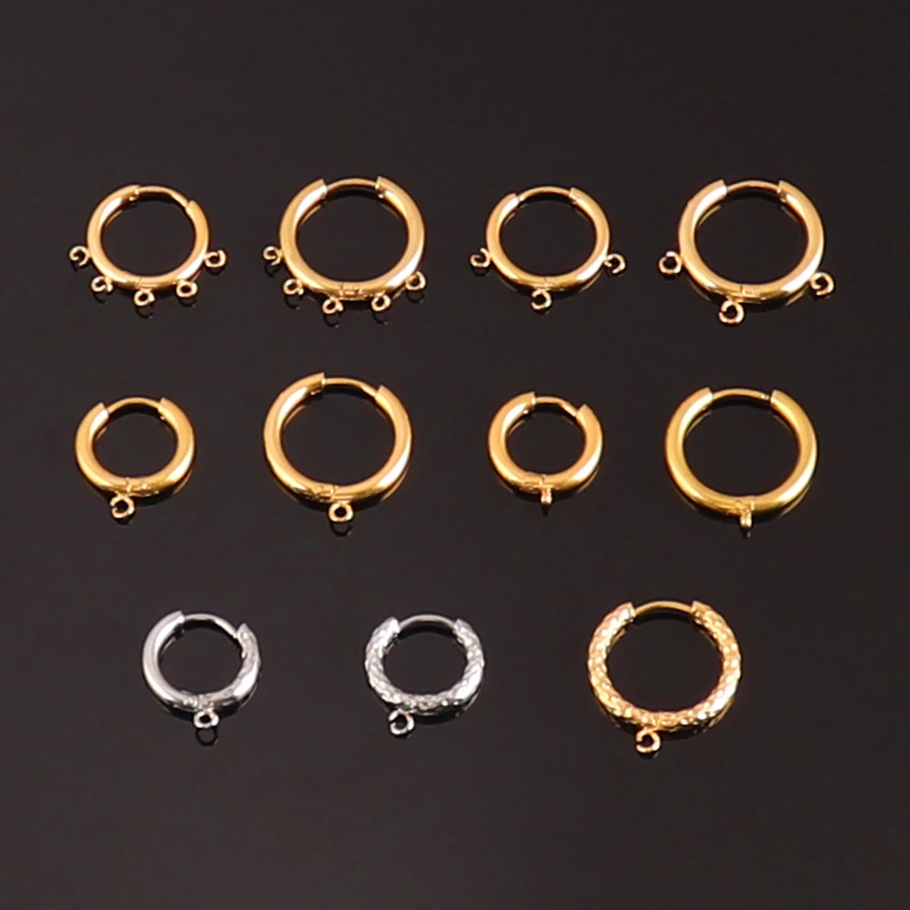 10pcs/Lot 316 Stainless Steel Earring Ear Hoop Earring Hooks French Earrings Making Hoops DIY Jewelry Making Earring Accessories