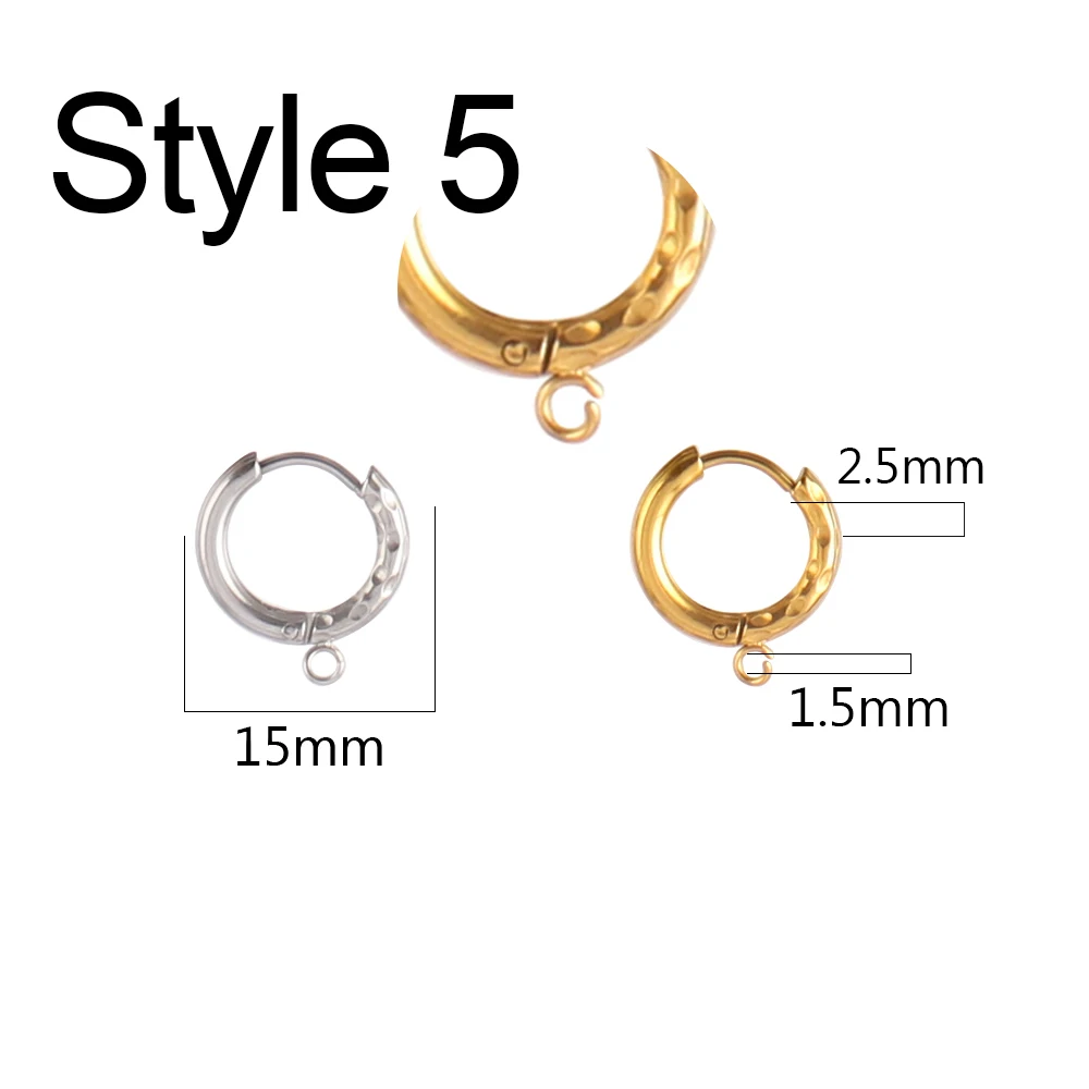 10pcs/Lot 316 Stainless Steel Earring Ear Hoop Earring Hooks French Earrings Making Hoops DIY Jewelry Making Earring Accessories
