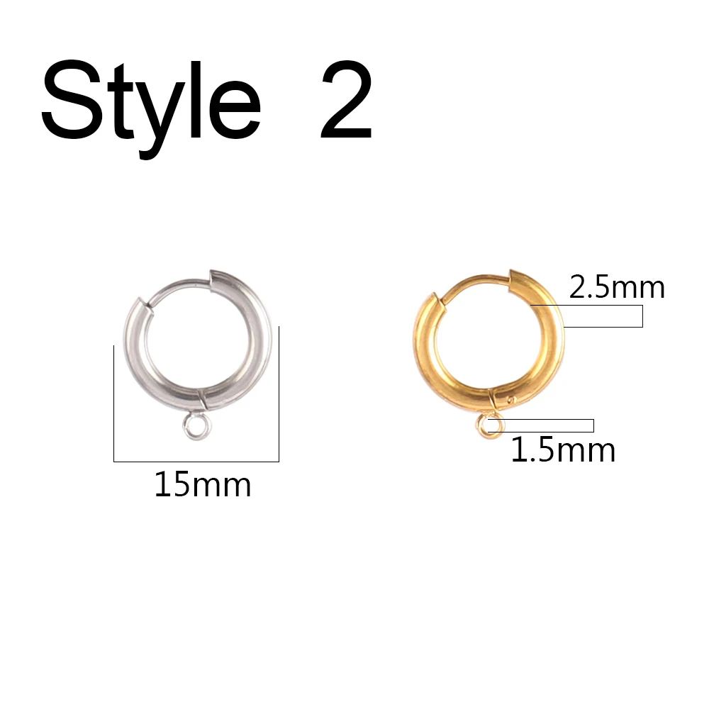 10pcs/Lot 316 Stainless Steel Earring Ear Hoop Earring Hooks French Earrings Making Hoops DIY Jewelry Making Earring Accessories