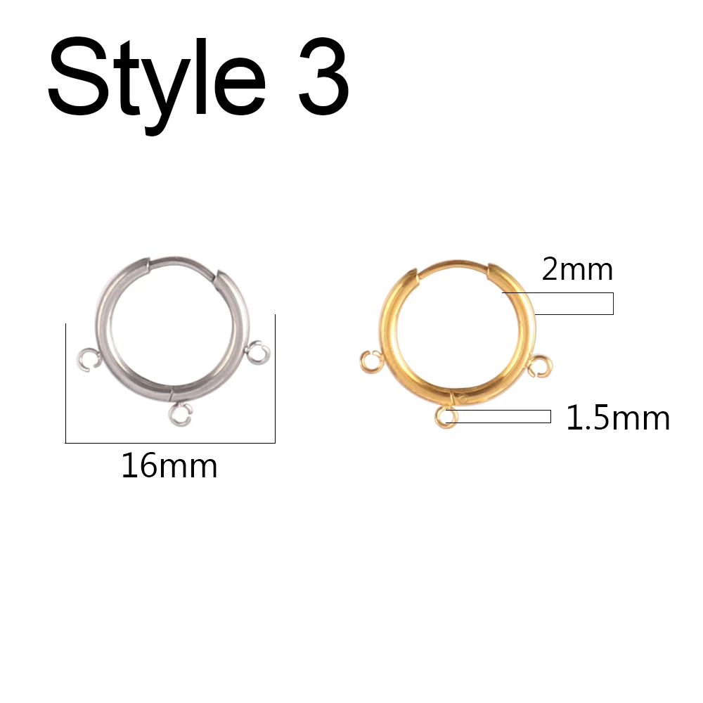 10pcs/Lot 316 Stainless Steel Earring Ear Hoop Earring Hooks French Earrings Making Hoops DIY Jewelry Making Earring Accessories