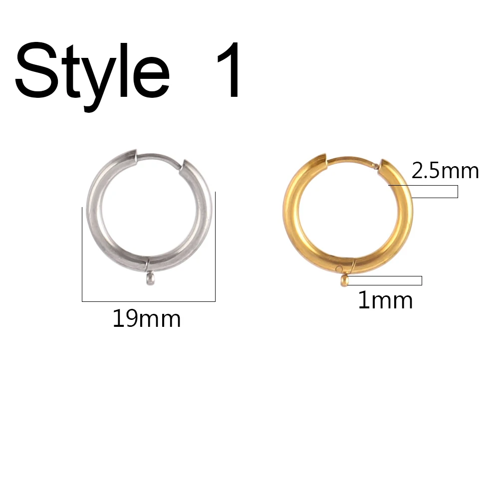 10pcs/Lot 316 Stainless Steel Earring Ear Hoop Earring Hooks French Earrings Making Hoops DIY Jewelry Making Earring Accessories