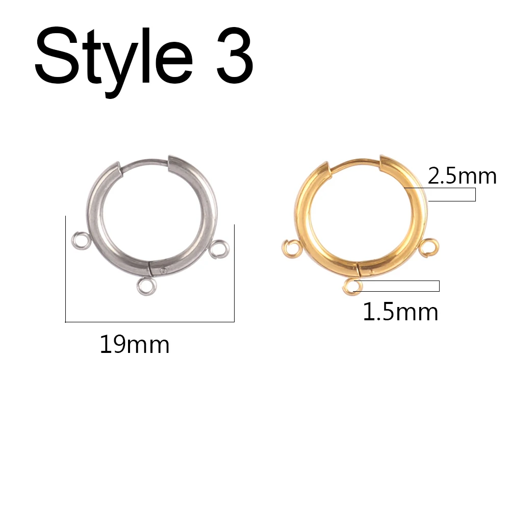10pcs/Lot 316 Stainless Steel Earring Ear Hoop Earring Hooks French Earrings Making Hoops DIY Jewelry Making Earring Accessories