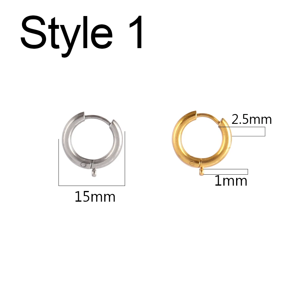 10pcs/Lot 316 Stainless Steel Earring Ear Hoop Earring Hooks French Earrings Making Hoops DIY Jewelry Making Earring Accessories