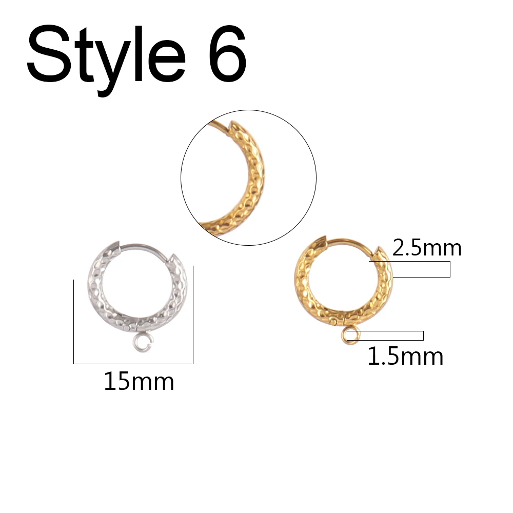 10pcs/Lot 316 Stainless Steel Earring Ear Hoop Earring Hooks French Earrings Making Hoops DIY Jewelry Making Earring Accessories