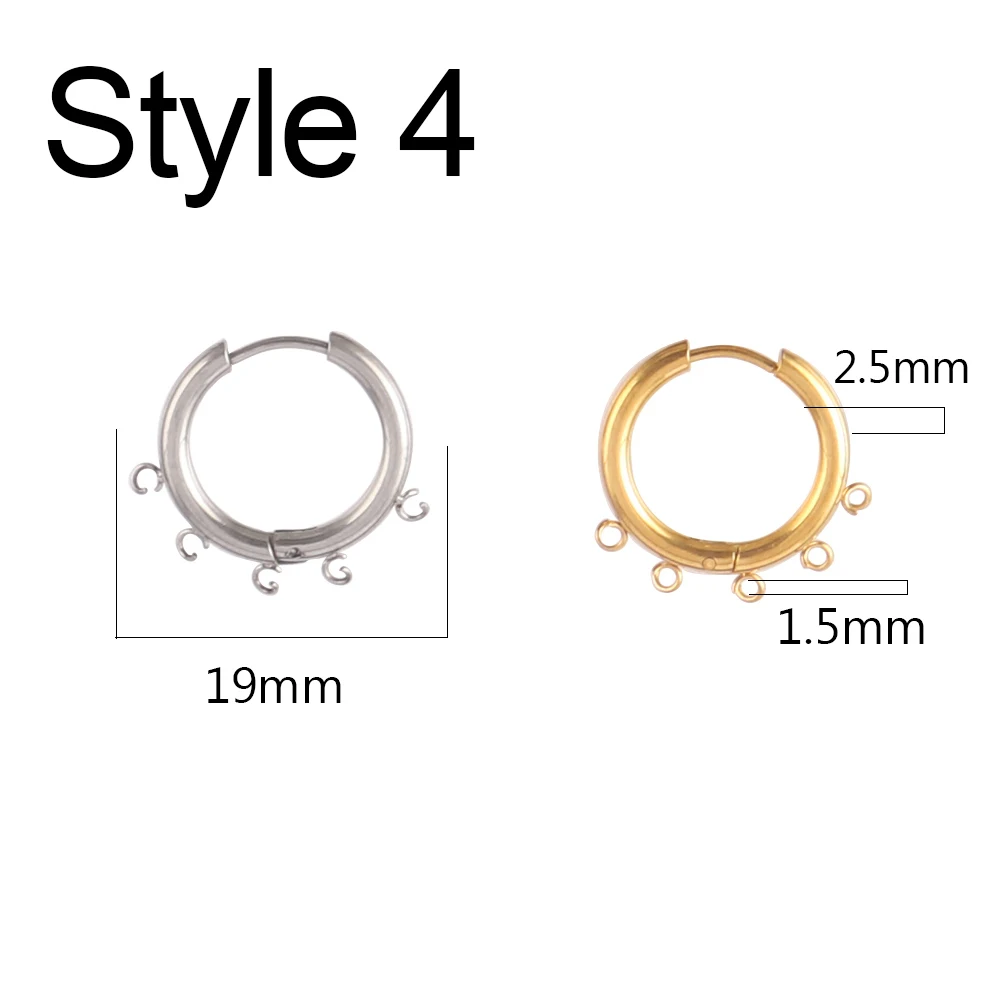 10pcs/Lot 316 Stainless Steel Earring Ear Hoop Earring Hooks French Earrings Making Hoops DIY Jewelry Making Earring Accessories