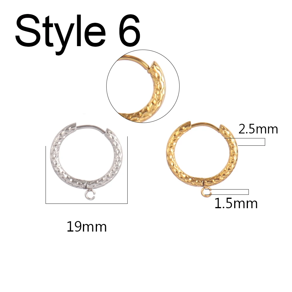 10pcs/Lot 316 Stainless Steel Earring Ear Hoop Earring Hooks French Earrings Making Hoops DIY Jewelry Making Earring Accessories