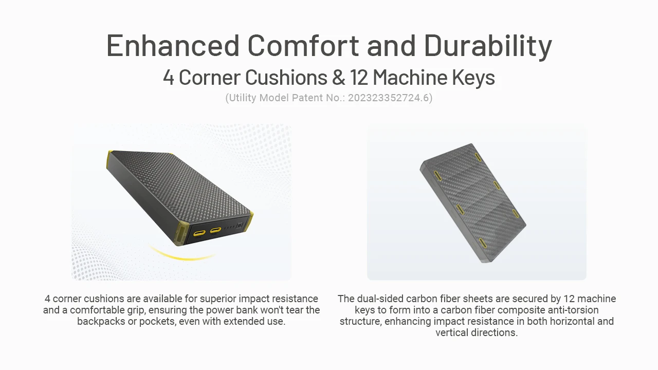 NITECORE NB10000 Gen4 NB20000 Gen3 Portable Mobile Power Bank 20000mAh Carbon Fiber PD/QC3.0 18W Fast Charge for iPhone Xiaomi